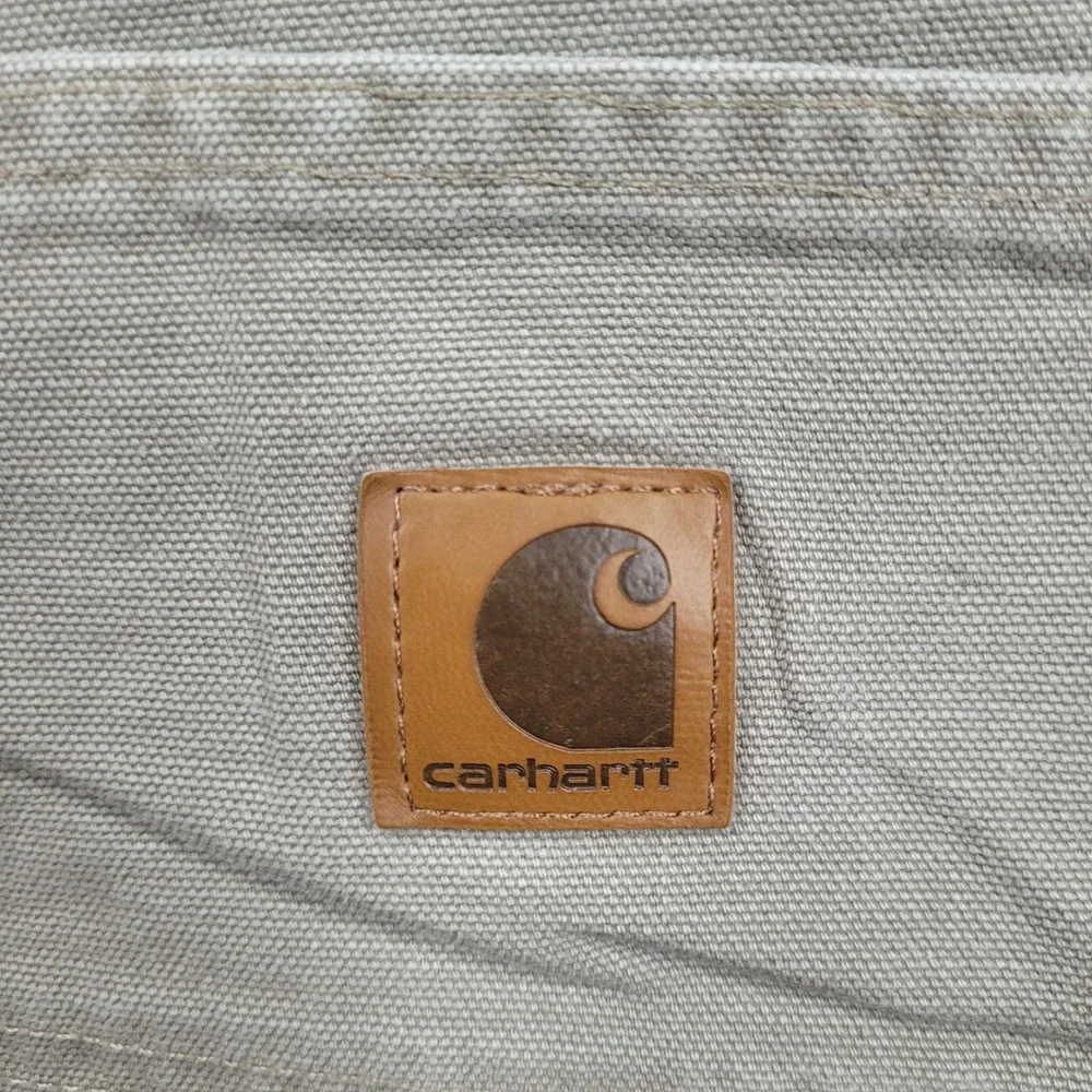 Carhartt B11 DES Dungaree Fit‎ Pants Mens 36x34 Tan Cotton Canvas Workwear